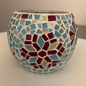 Glass Mosaic Tea Light Holder